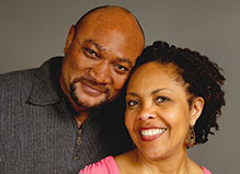 Photo of a couple smiling. Link to Life Stage Gift Planner Under Age 60 Situations.